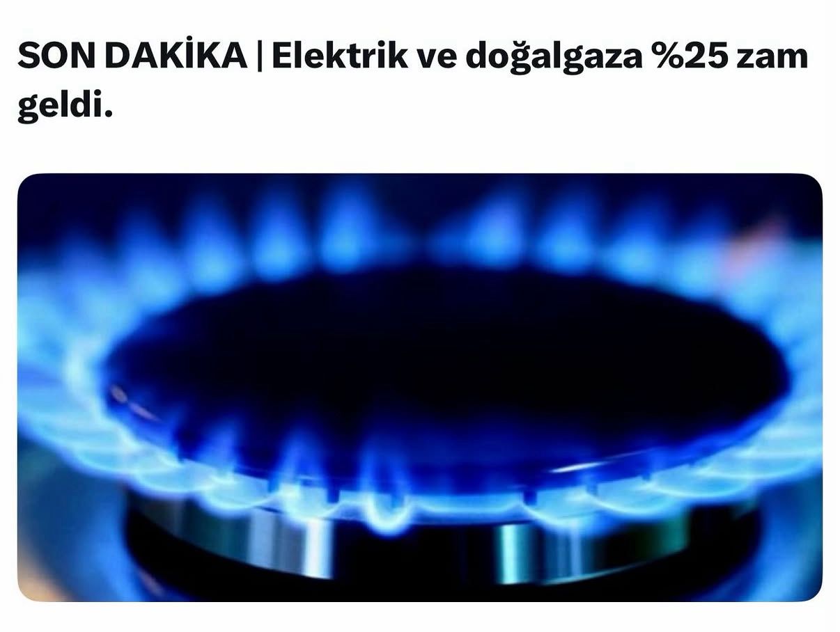 Elektirik ve doğalgaza zam!
